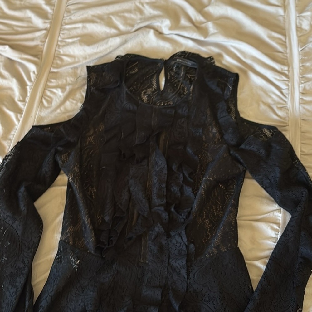 Elegant Black Lace Blouse
